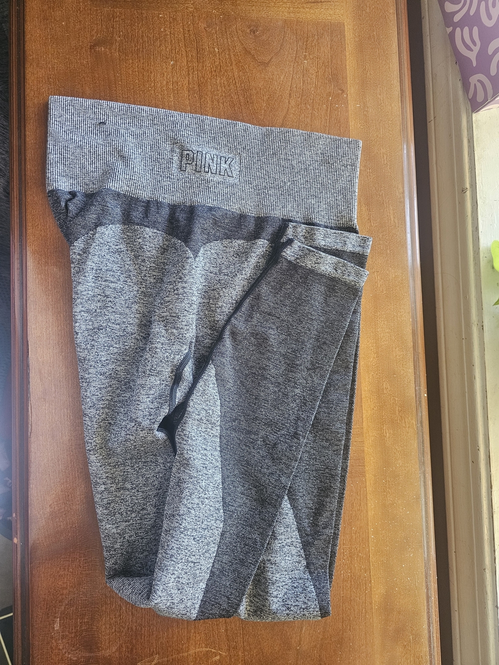 PINK Victoria's Secret Gray Seamless High-Rise Athletic Leggings